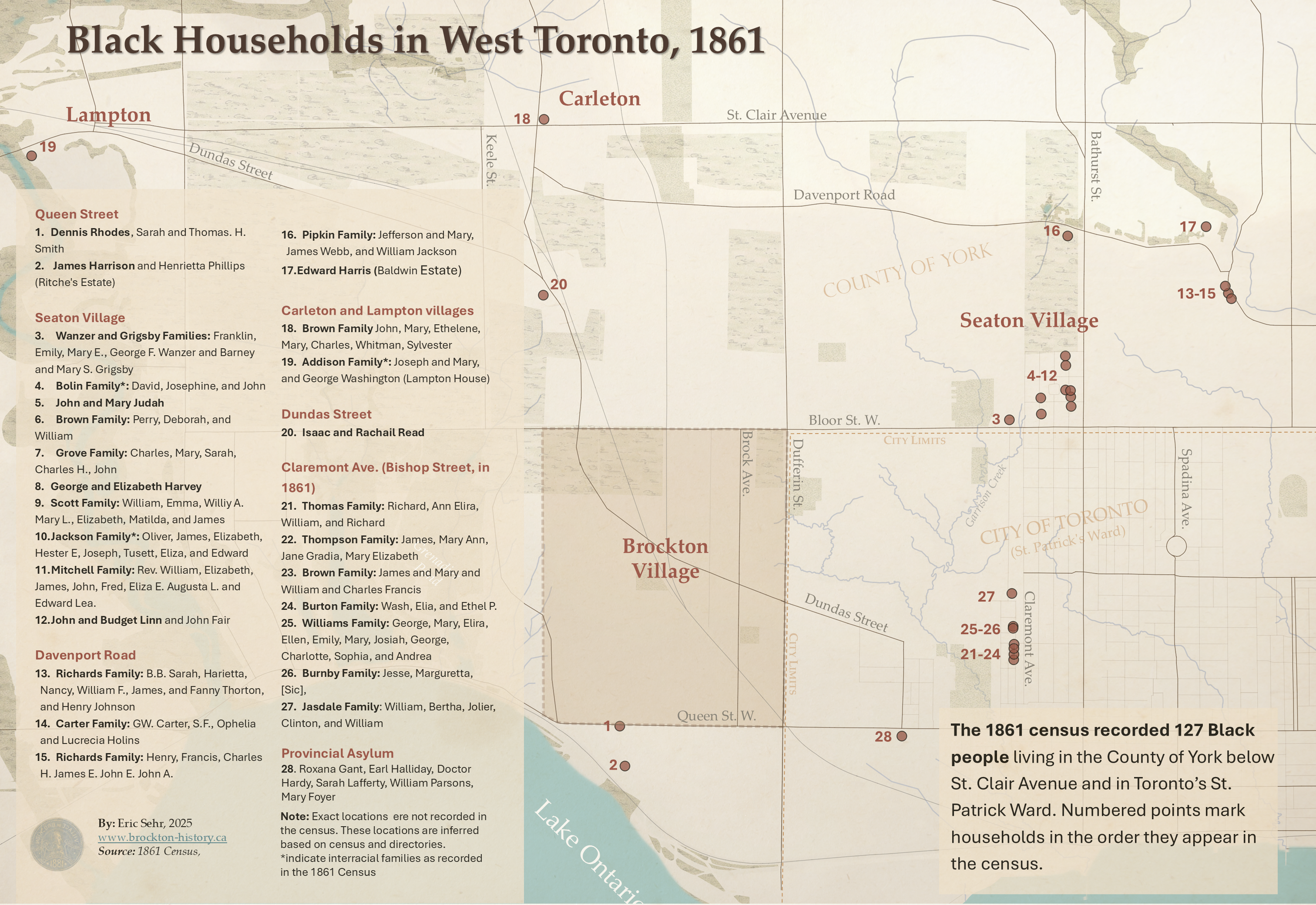 Mapping Black Households in West Toronto, 1861: What the Census Reveals