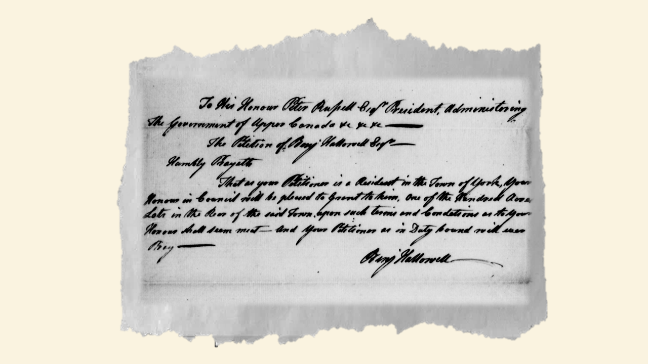 Who Got the Land? Reading Land Petitions from Brockton, Toronto (1796-1812)